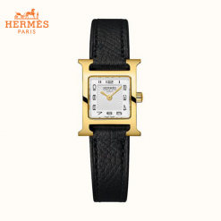 《Hウォッチ》HERMES エルメス 腕時計 17.2×17.2 mm 黒 W037894WW00